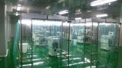 防靜電網(wǎng)格垂簾潔凈棚FFU，高效過濾器拼裝、檢